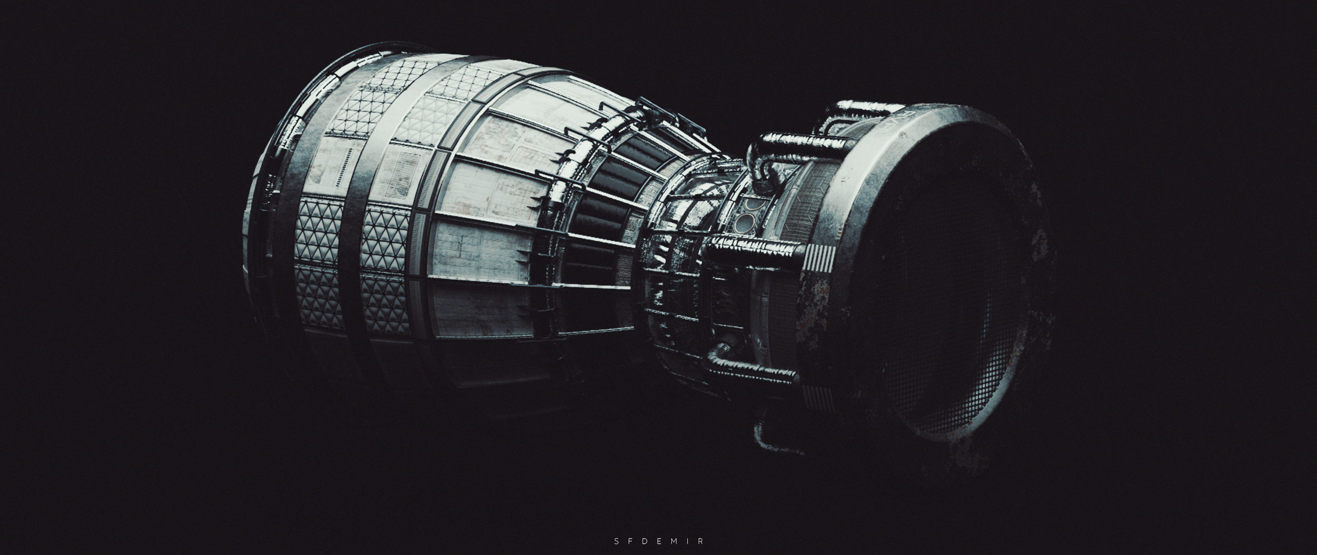 Avalanche Space Engine Low-poly 3D model_8