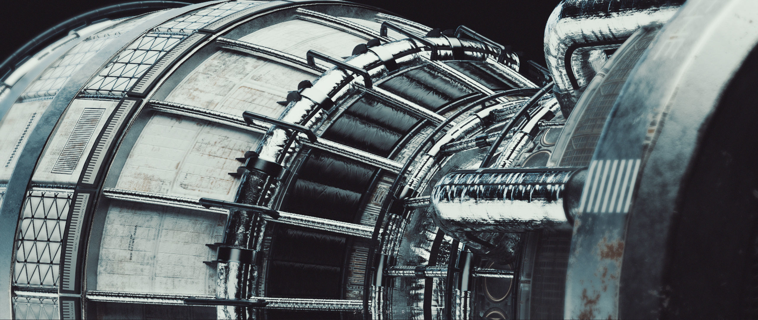 Avalanche Space Engine Low-poly 3D model_5