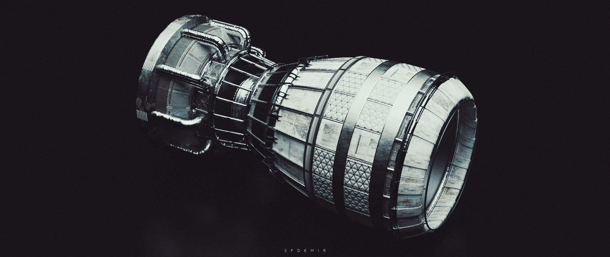 Avalanche Space Engine Low-poly 3D model_9