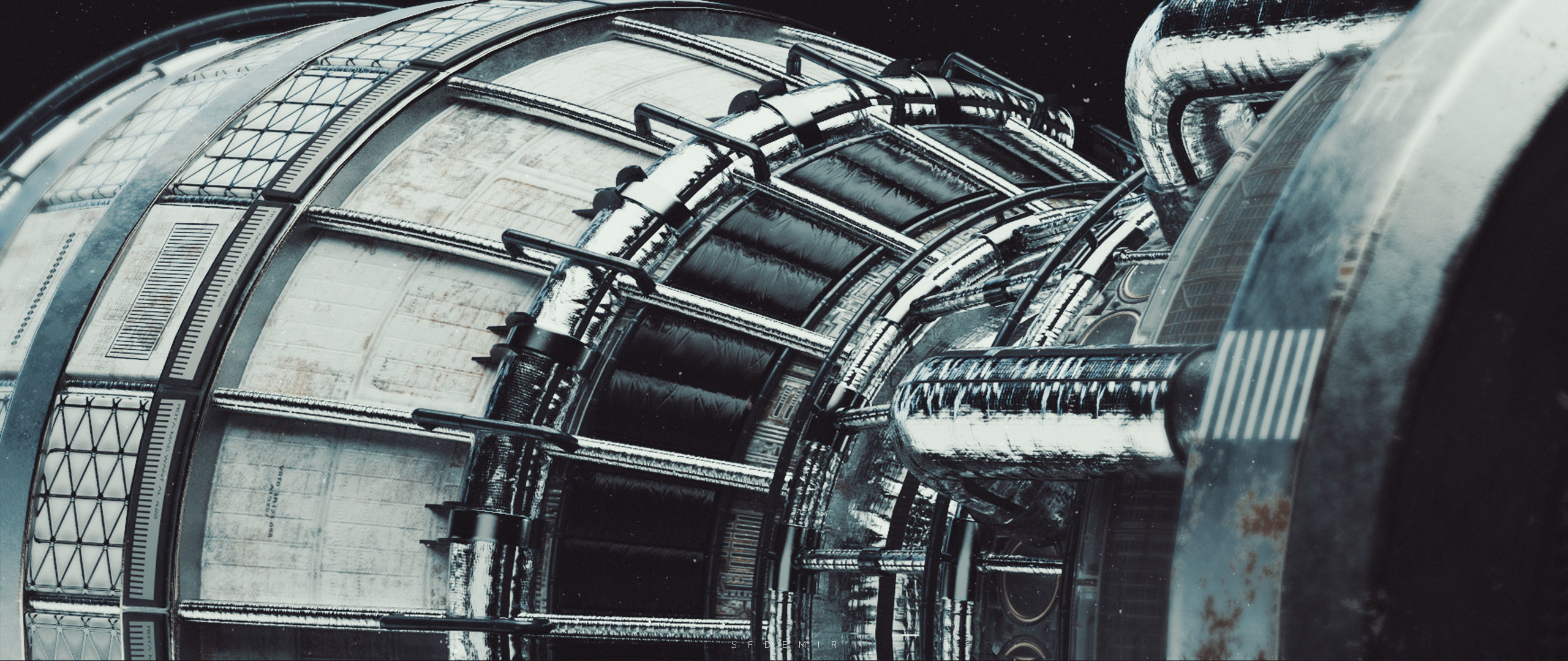 Avalanche Space Engine Low-poly 3D model_20