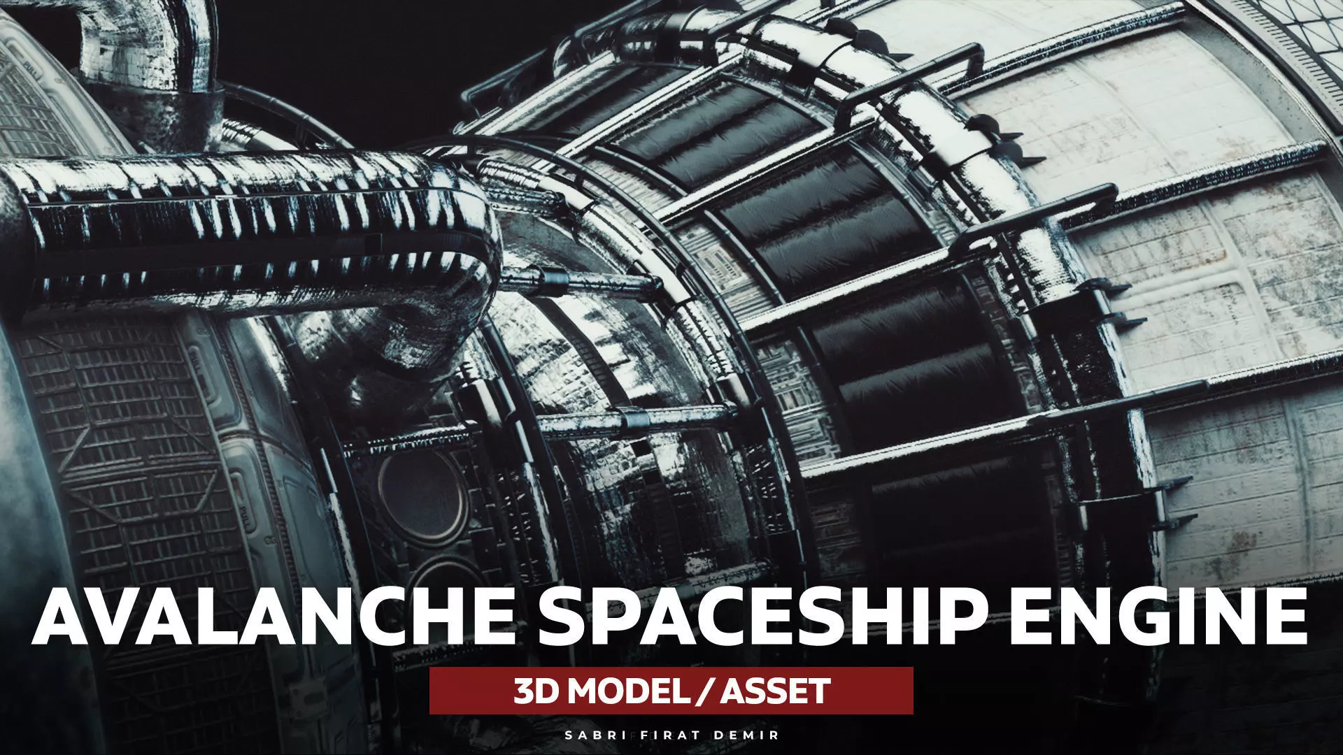 Avalanche Space Engine Low-poly 3D model_0