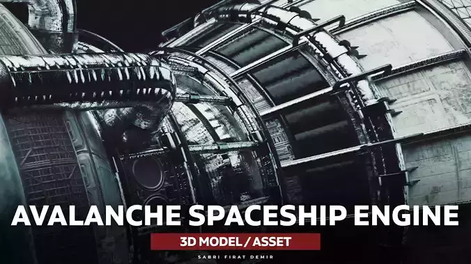 Avalanche Space Engine Low-poly 3D model