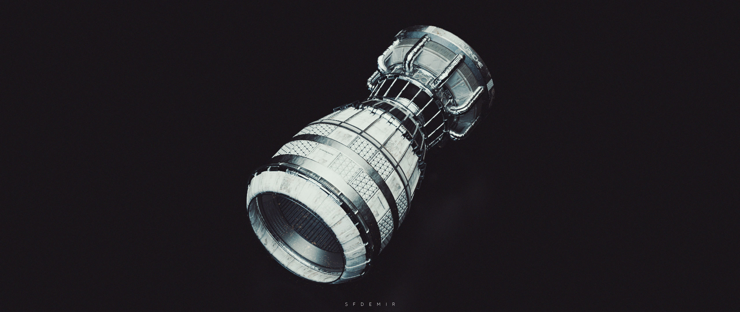 Avalanche Space Engine Low-poly 3D model_25