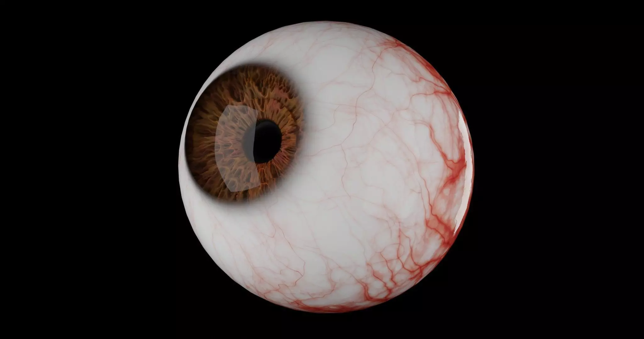 Eyeball eye with blood Free 3D model