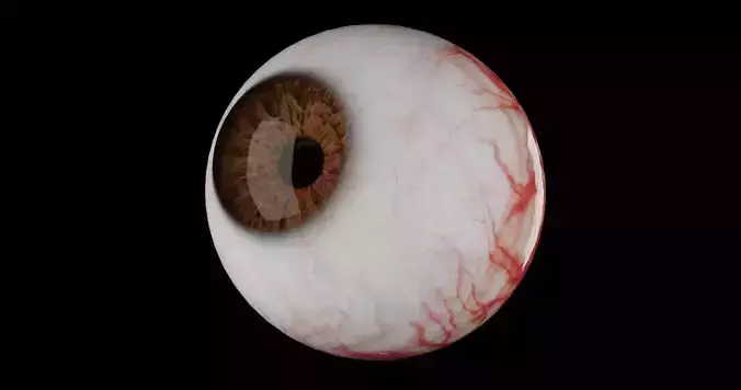 Eyeball eye with blood