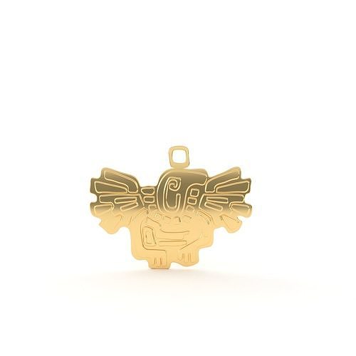 Native American pendant 01  Condor 3D print model