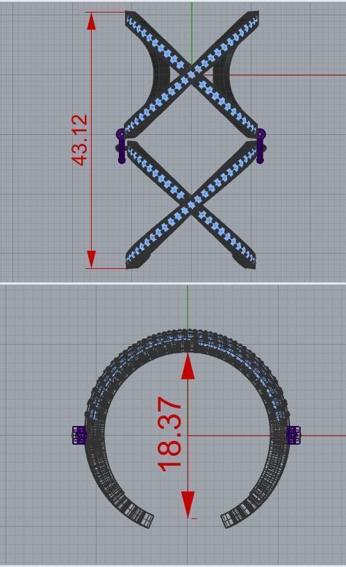 seperatable cross ring 162 3D print model_2