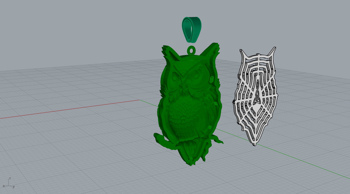 Owl pendant N - 225 3D print model_13