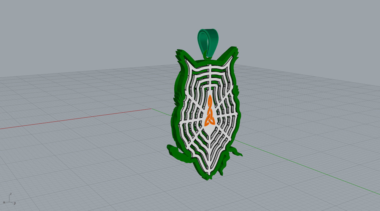 Owl pendant N - 225 3D print model_11