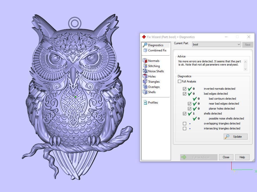 Owl pendant N - 225 3D print model_14