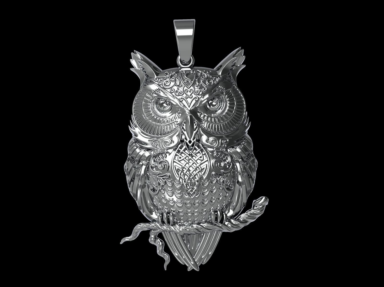 Owl pendant N - 225 3D print model_5