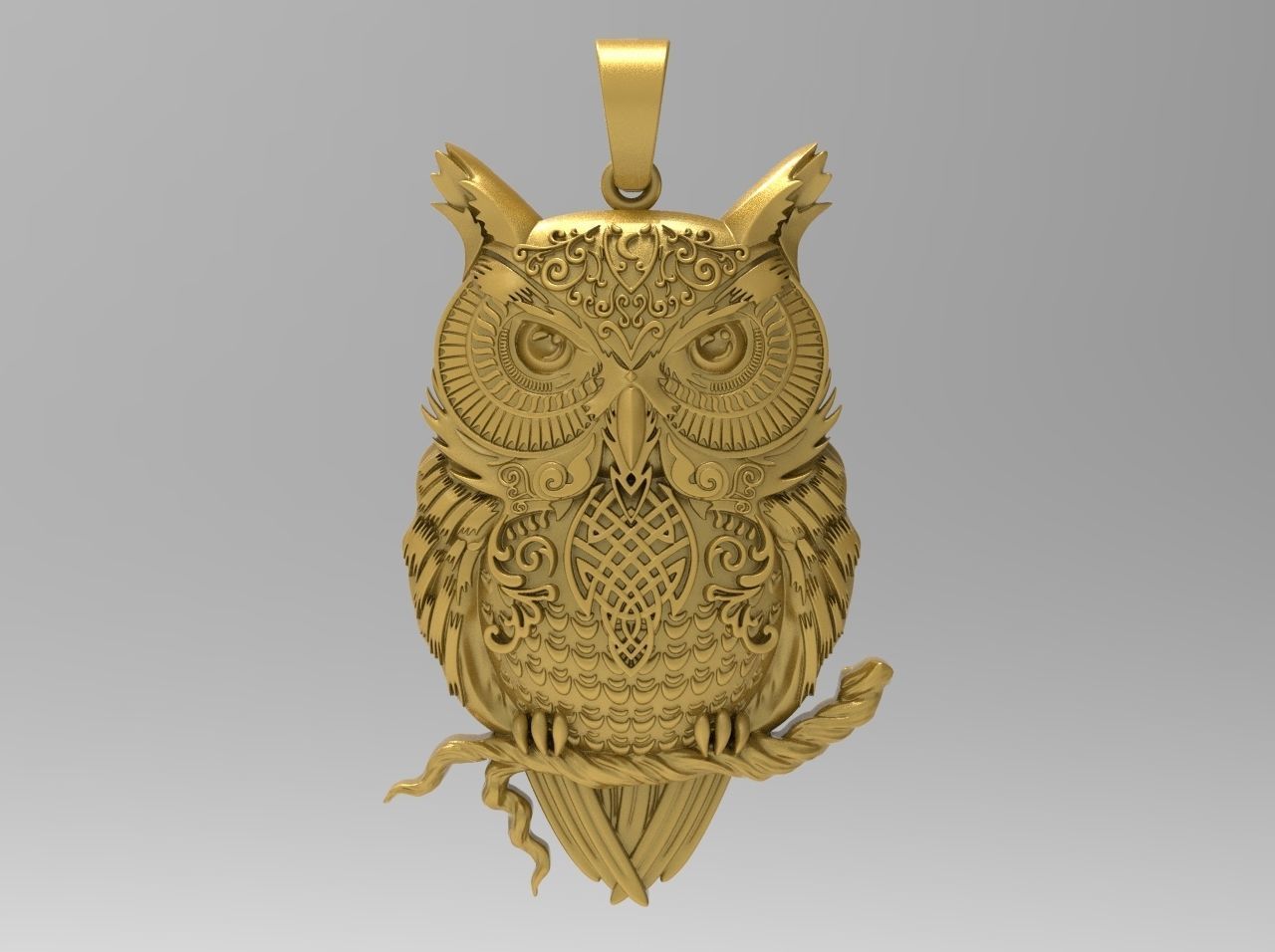 Owl pendant N - 225 3D print model_1