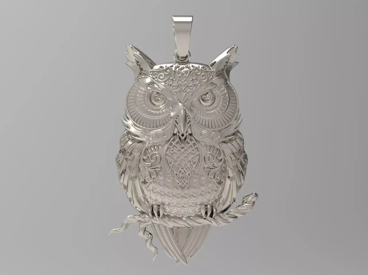 Owl pendant N - 225 3D print model_0