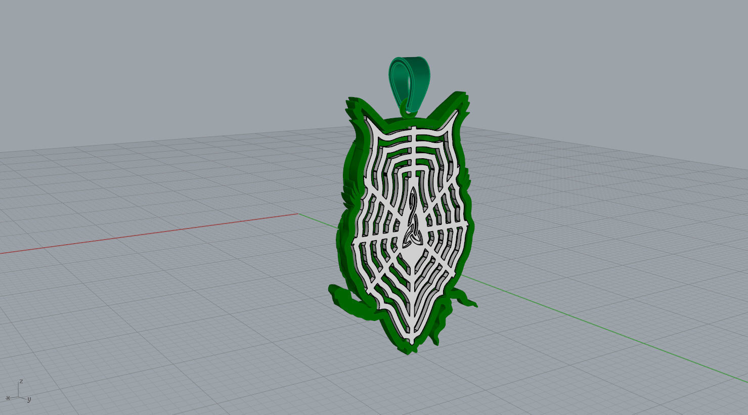 Owl pendant N - 225 3D print model_12