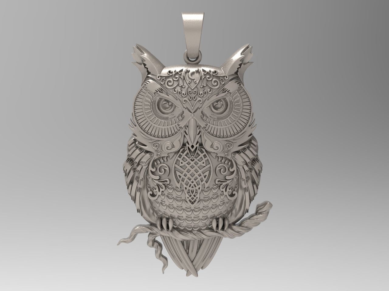 Owl pendant N - 225 3D print model_8