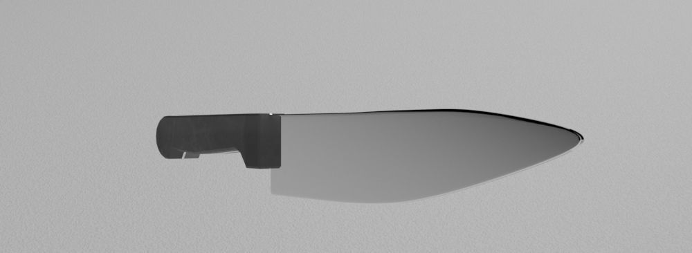 Chef Knife  Free low-poly 3D model_1