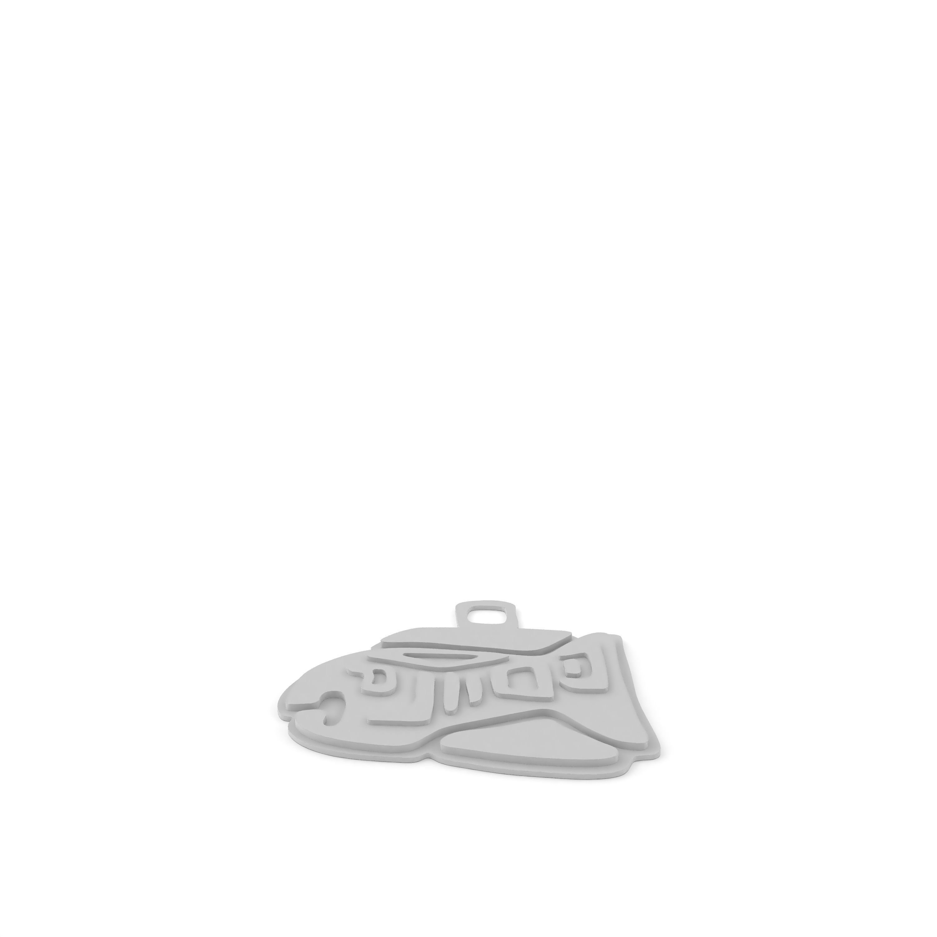 Native American pendant  shark  3D print model_17