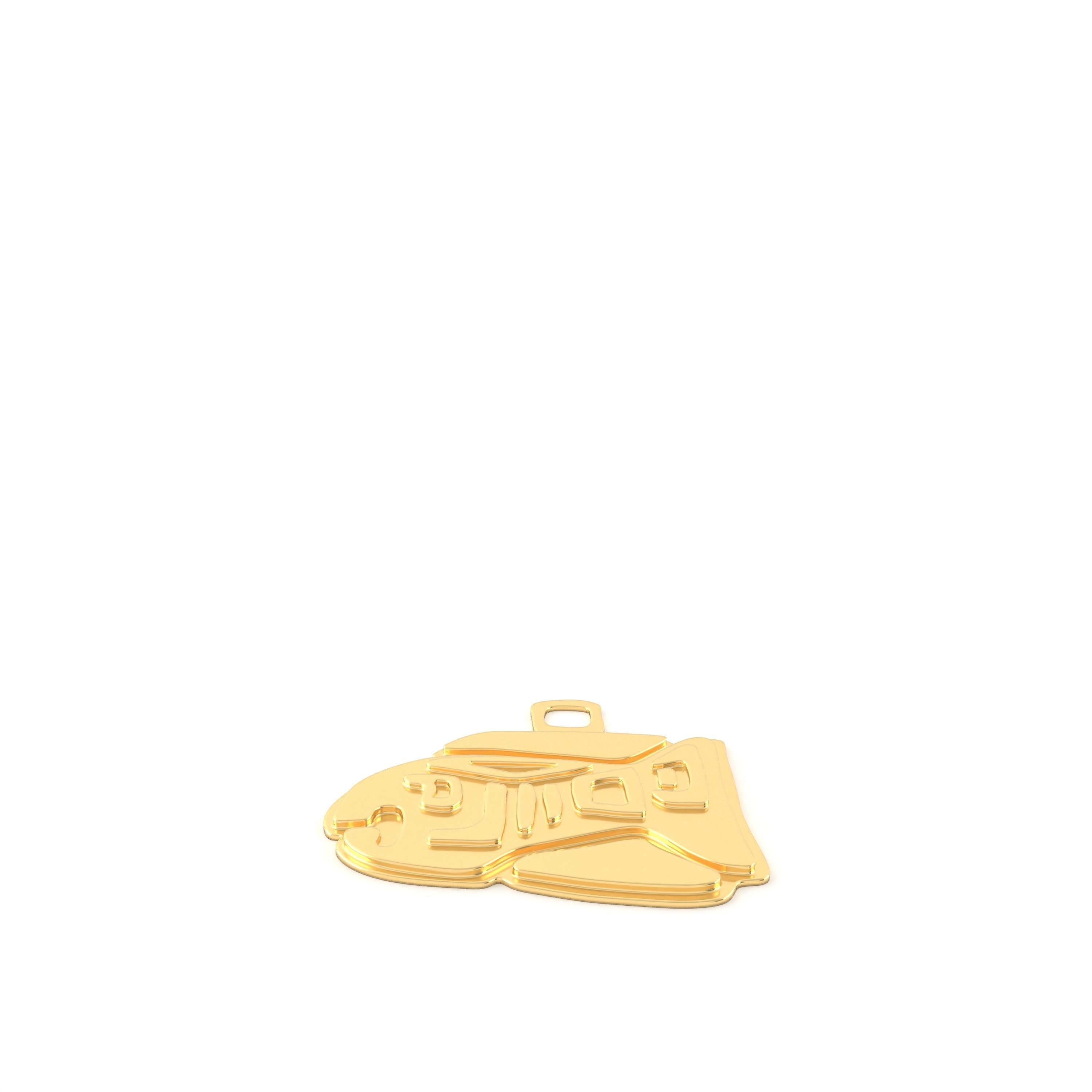 Native American pendant  shark  3D print model_7