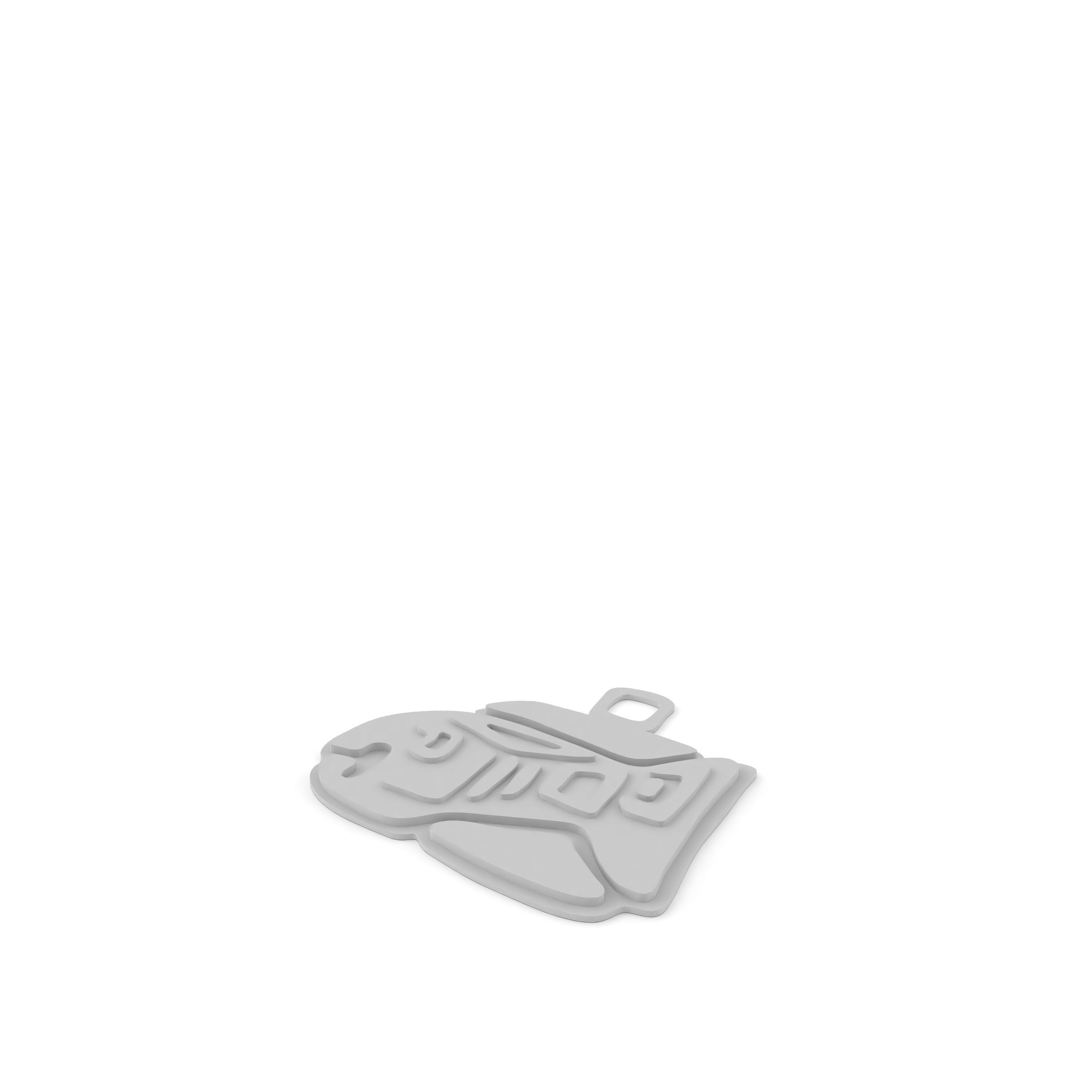 Native American pendant  shark  3D print model_19
