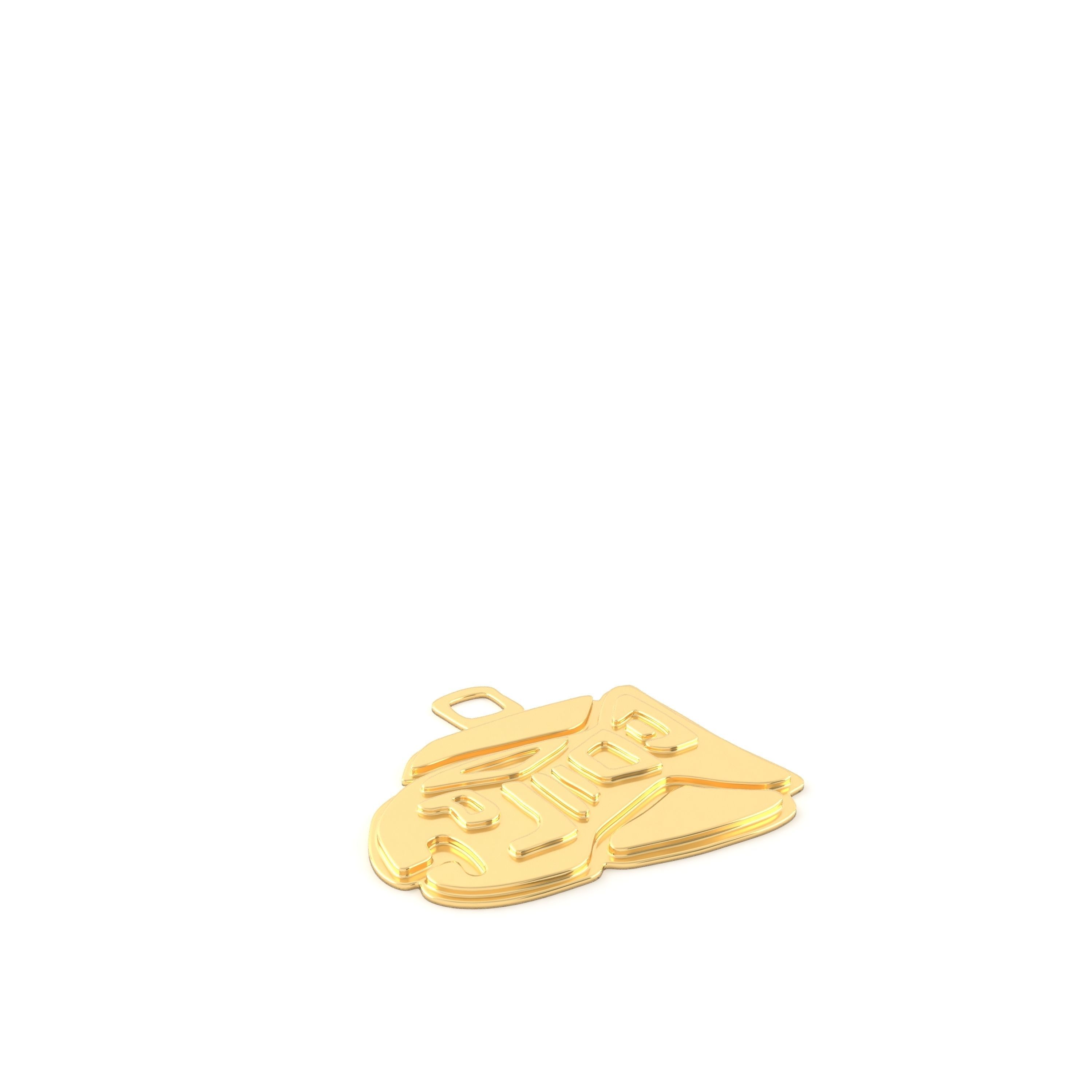 Native American pendant  shark  3D print model_8