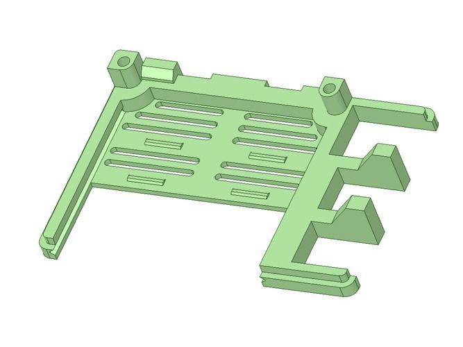 Raspberry Pi2 Pi3 Case with GPIO sliding door 3D print model_6