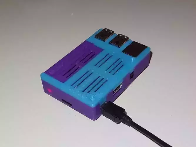Raspberry Pi2 Pi3 Case with GPIO sliding door 3D print model