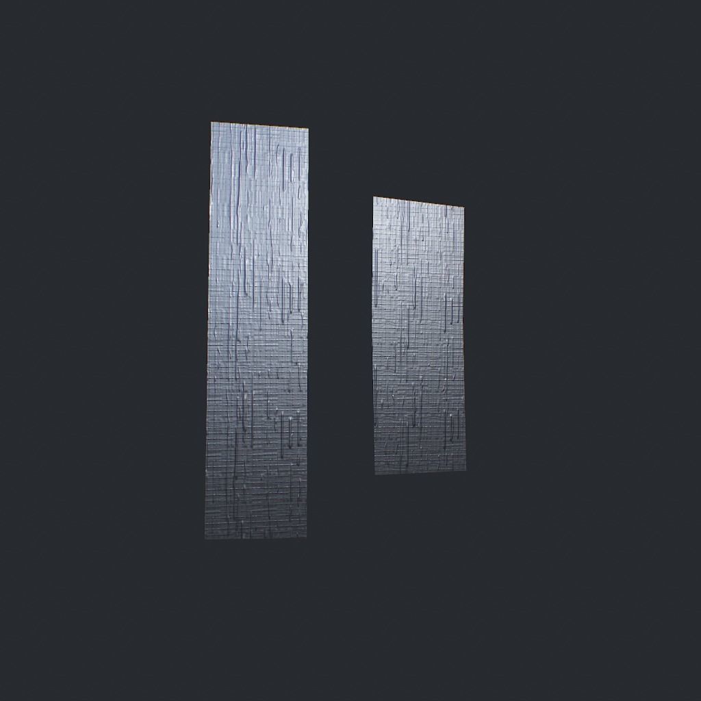 Caution Tape Low-poly 3D model_5