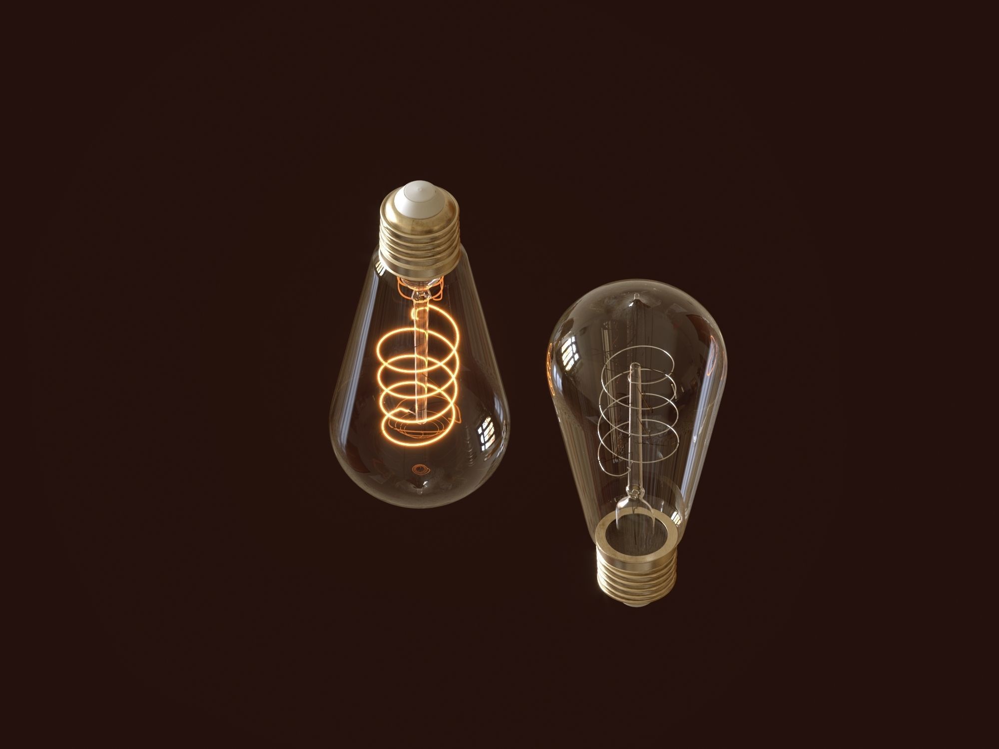 Edison  Bulb 3D model_2