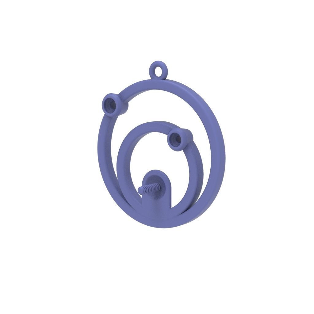 Pendant with pearl gems 3dm stl CAD 3D print model_19