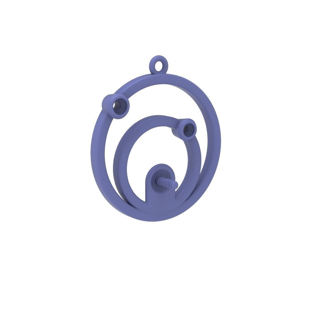 Pendant with pearl gems 3dm stl CAD 3D print model_17