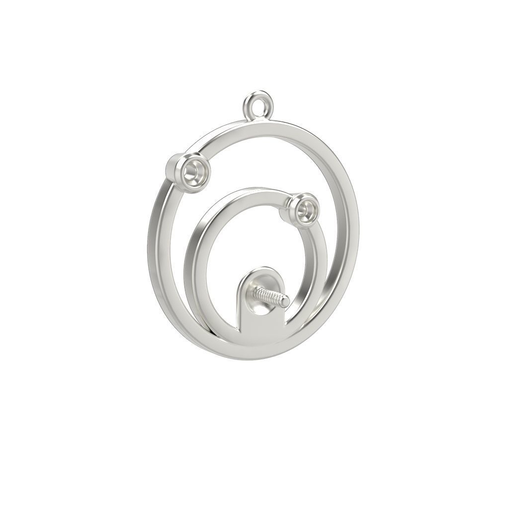 Pendant with pearl gems 3dm stl CAD 3D print model_15