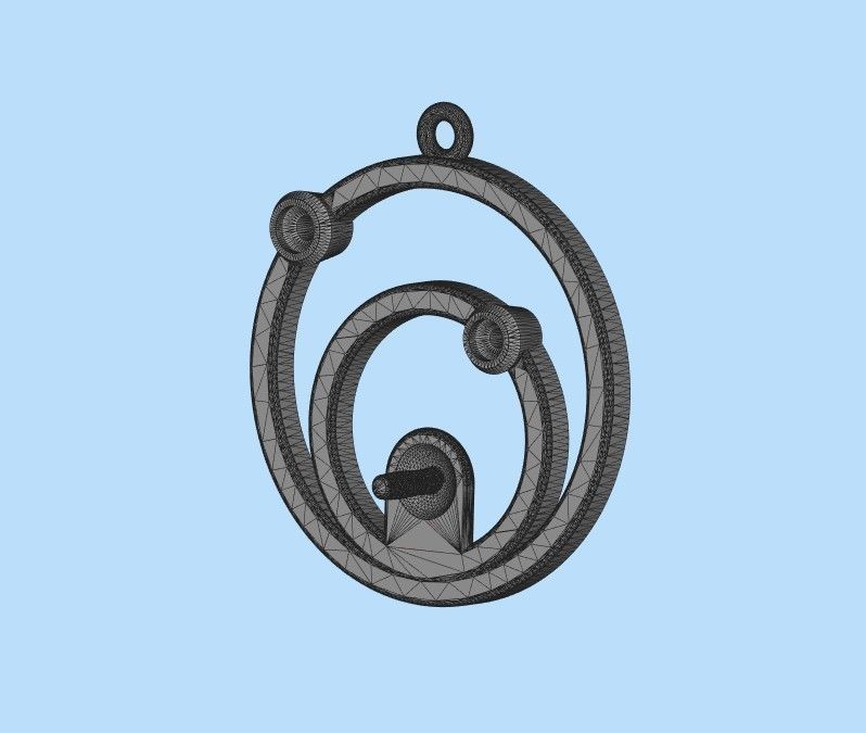 Pendant with pearl gems 3dm stl CAD 3D print model_27