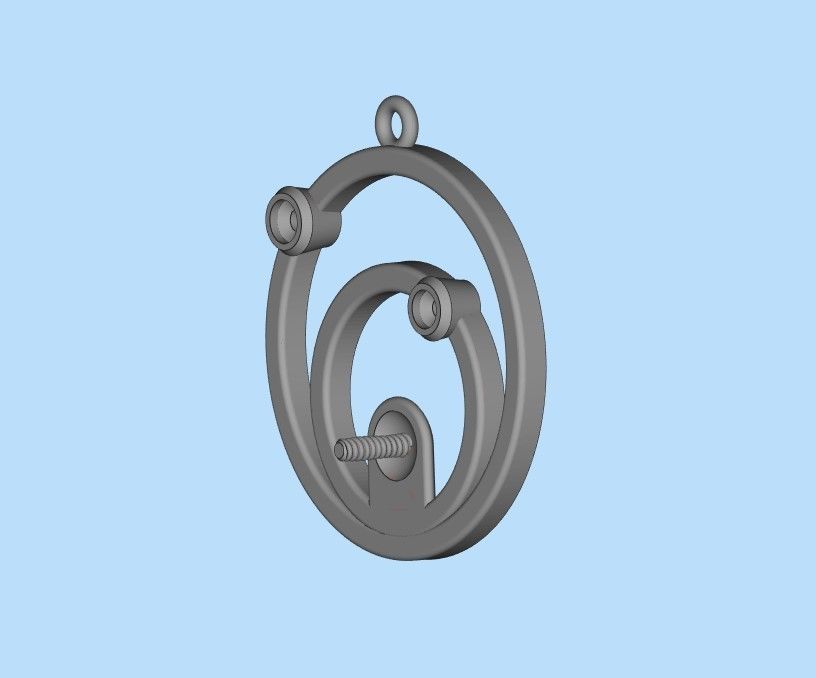 Pendant with pearl gems 3dm stl CAD 3D print model_24