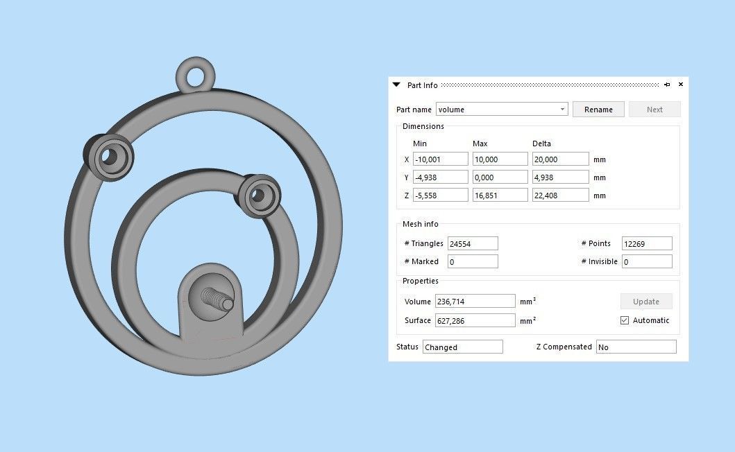 Pendant with pearl gems 3dm stl CAD 3D print model_6