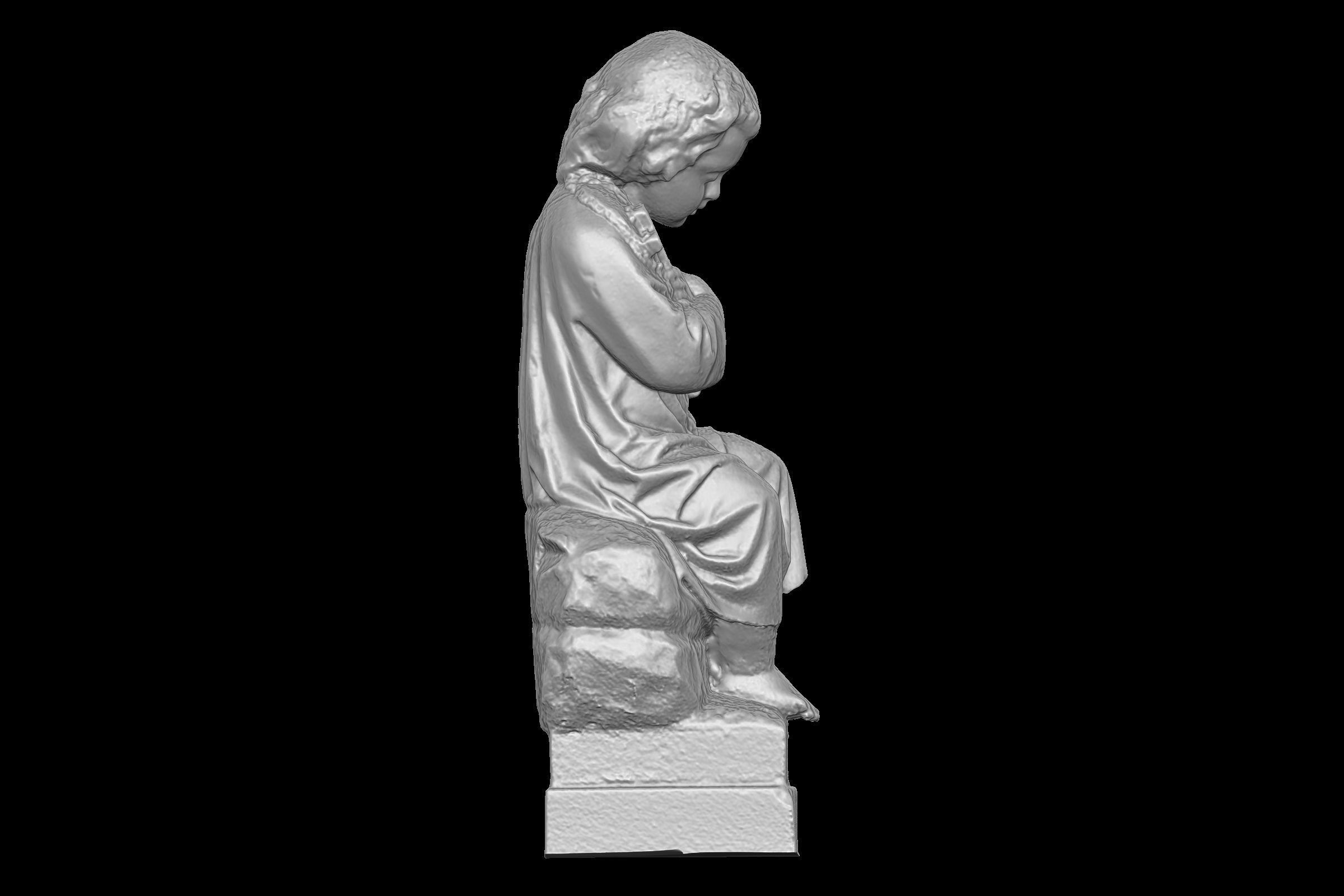 Old Funeral Sculpture Statue 3D model 3D printable CGTrader