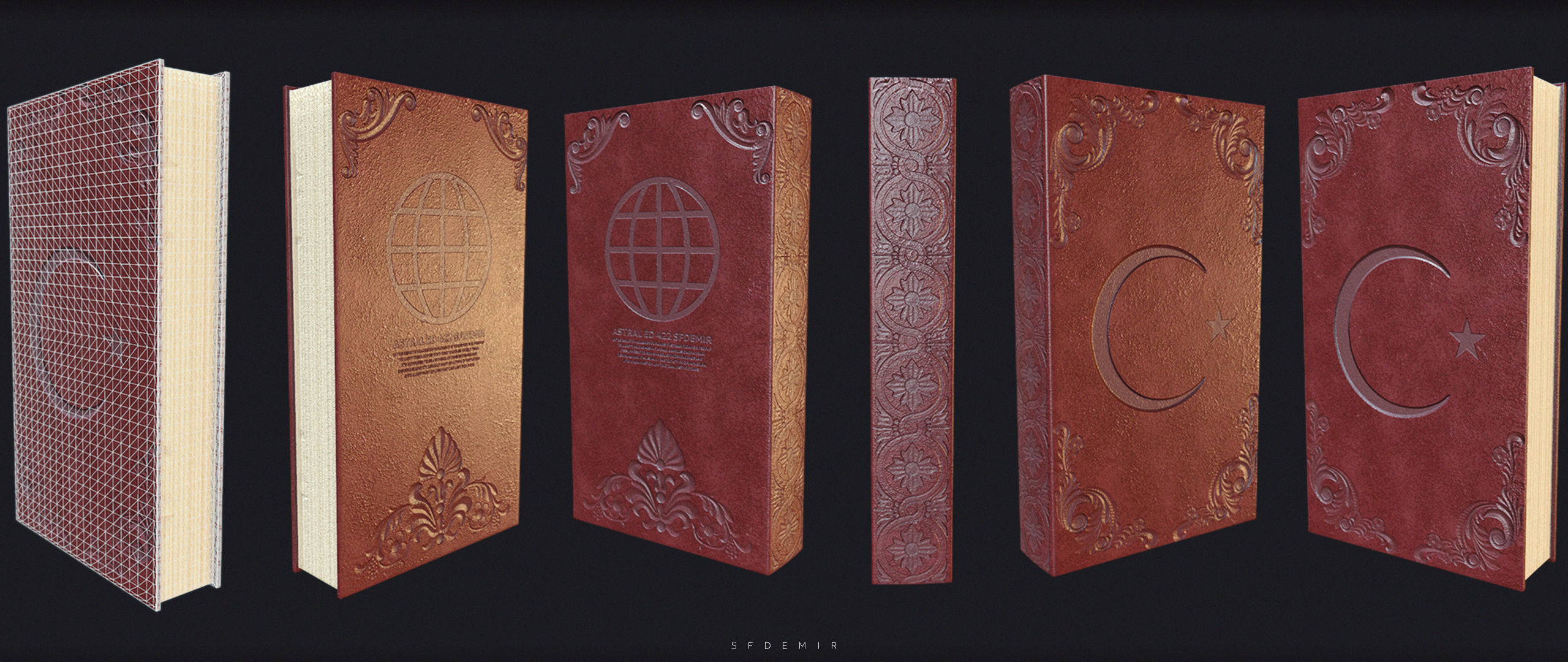 Turkish Old Book PBR Low-poly 3D model_2