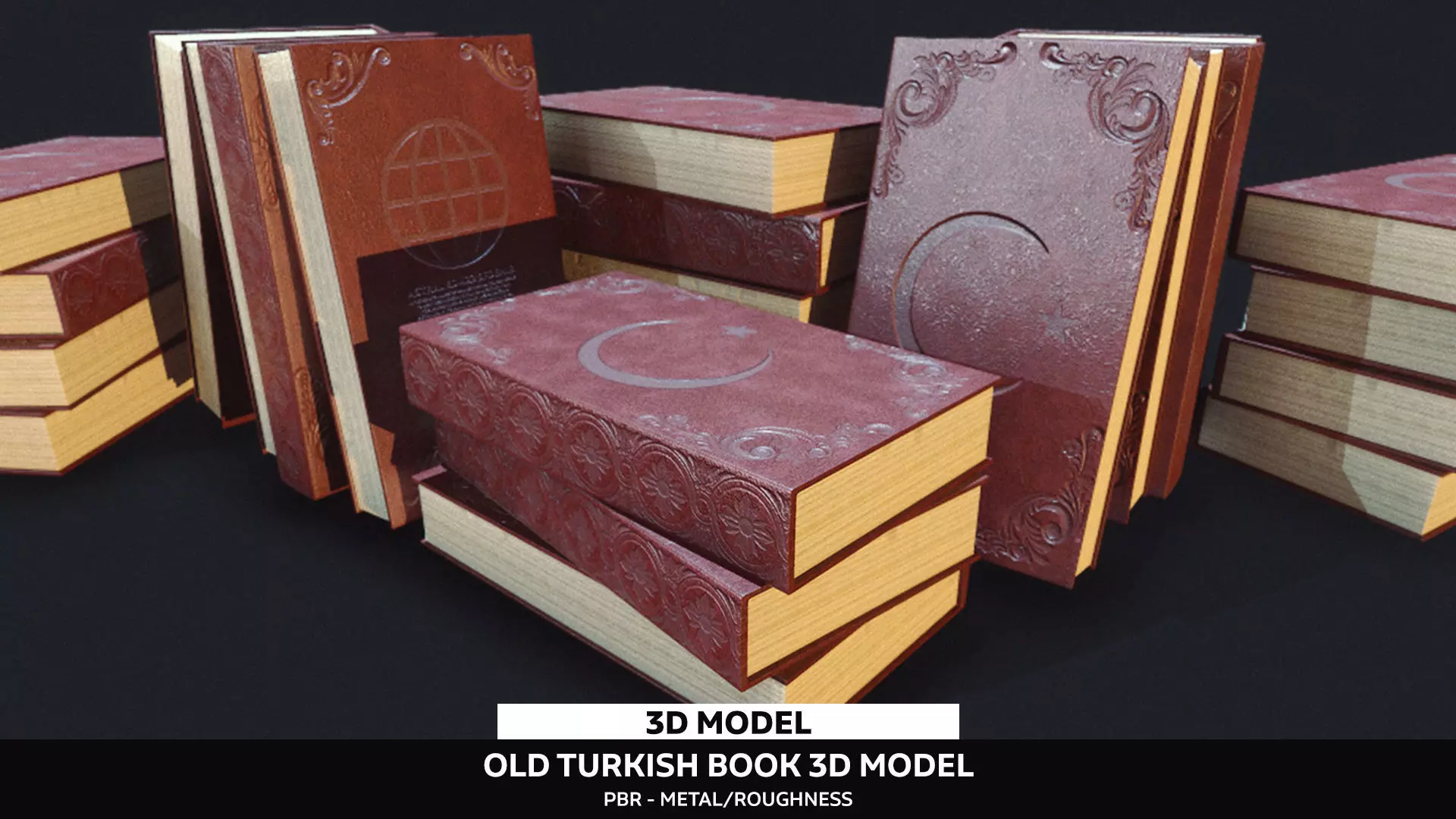 Turkish Old Book PBR Low-poly 3D model_0