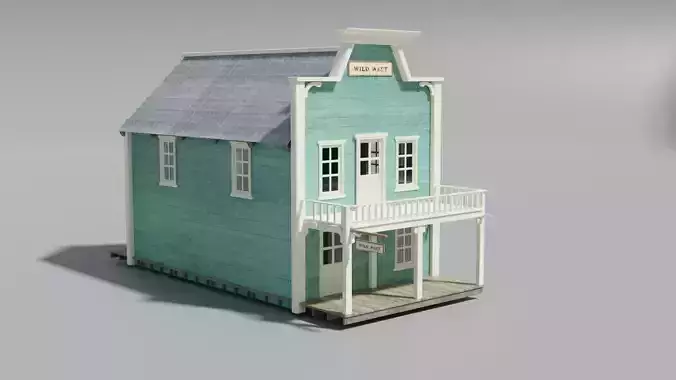 american wildwest cowboy town building