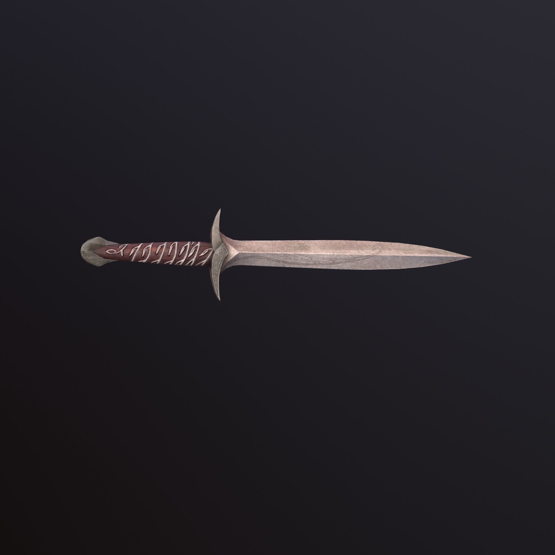 Sting Sword Low-poly 3D model_11