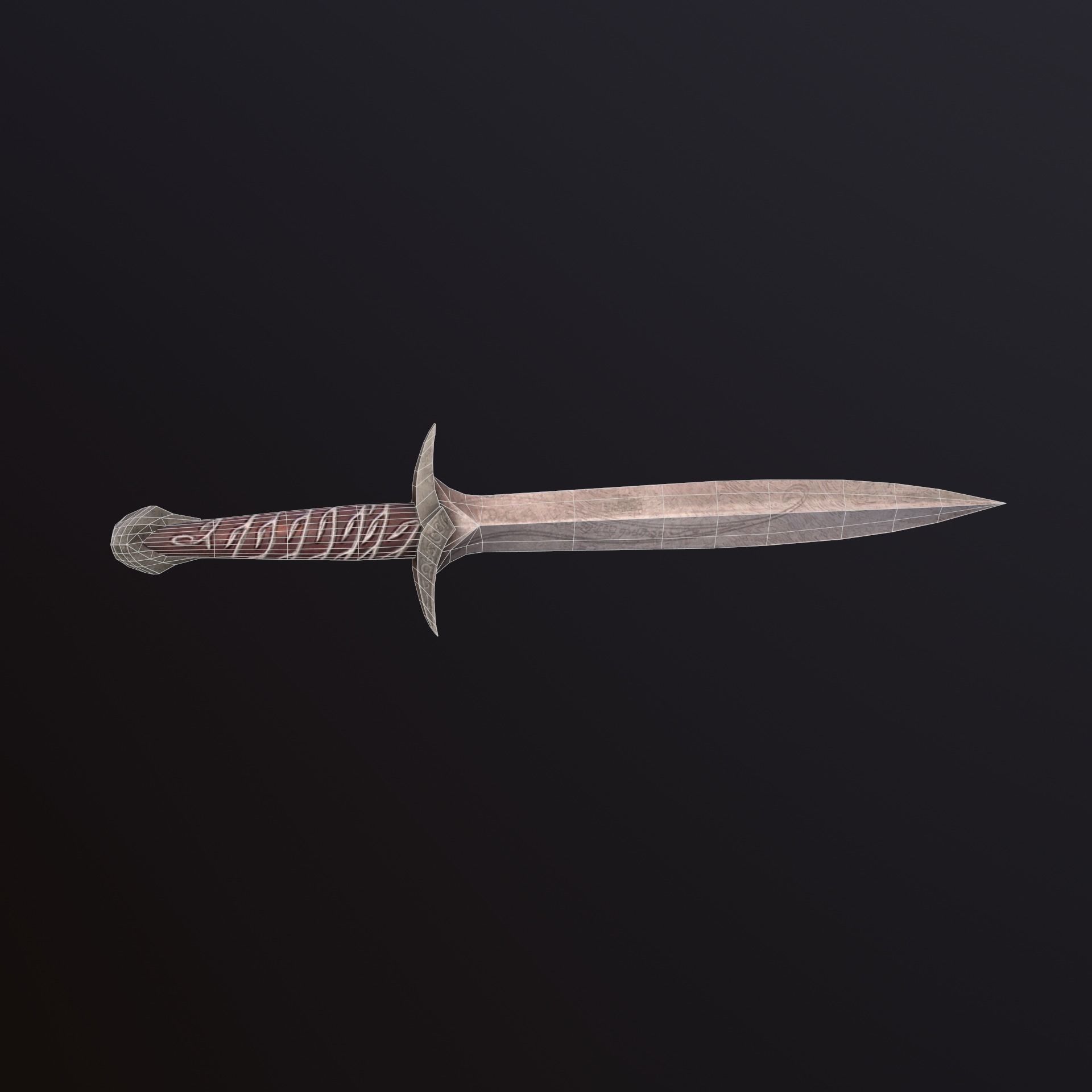 Sting Sword Low-poly 3D model_7