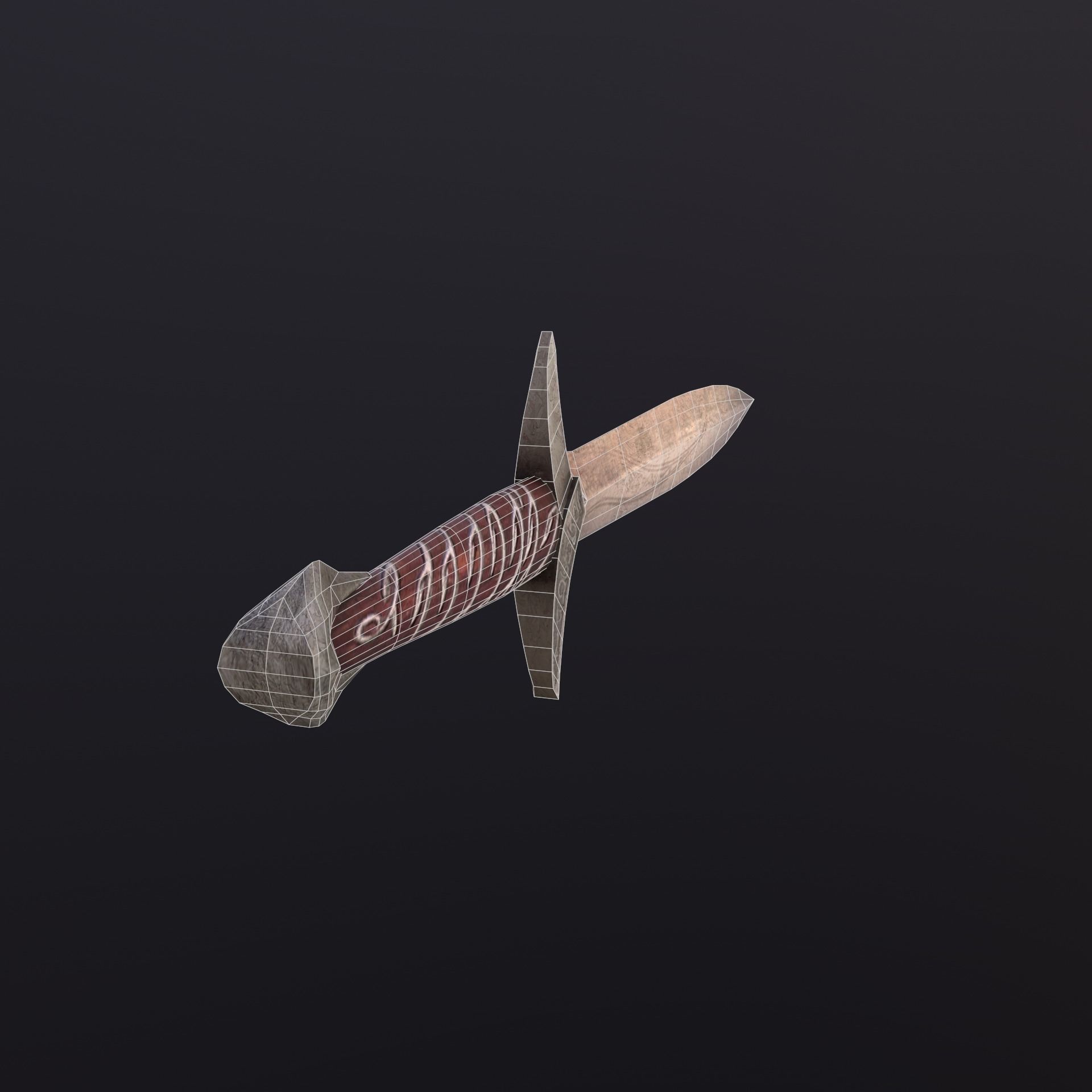 Sting Sword Low-poly 3D model_9