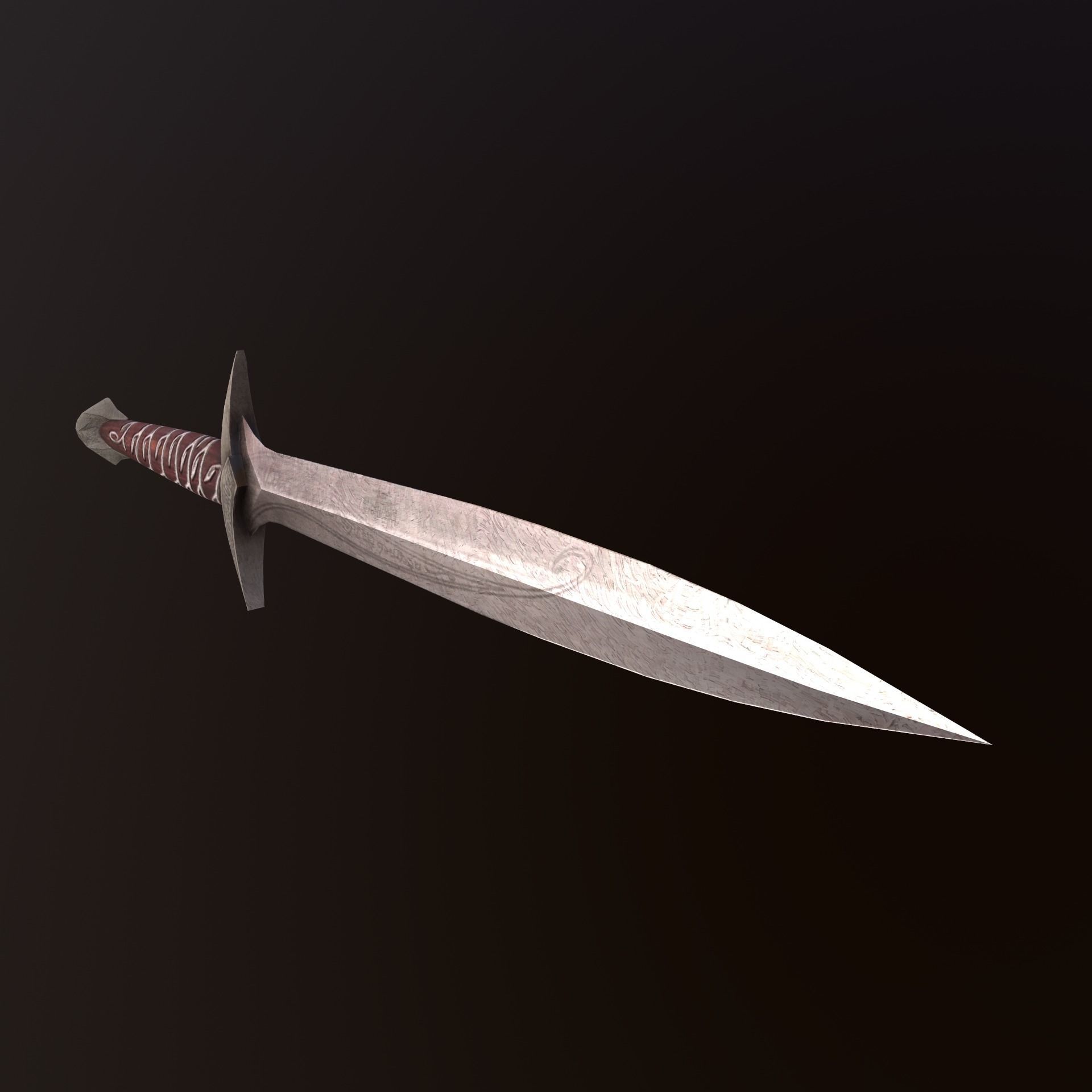 Sting Sword Low-poly 3D model_6