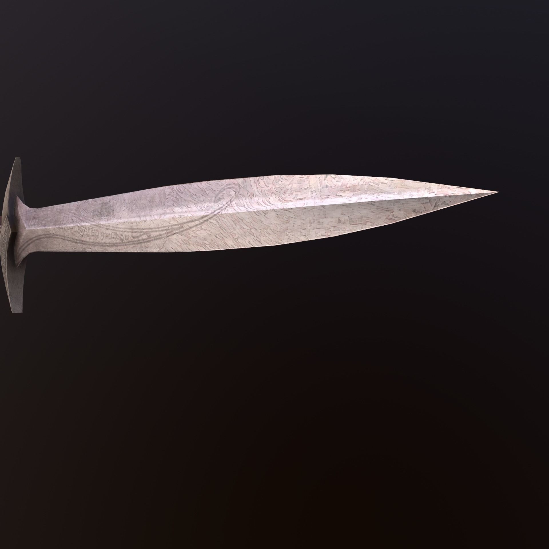 Sting Sword Low-poly 3D model_3