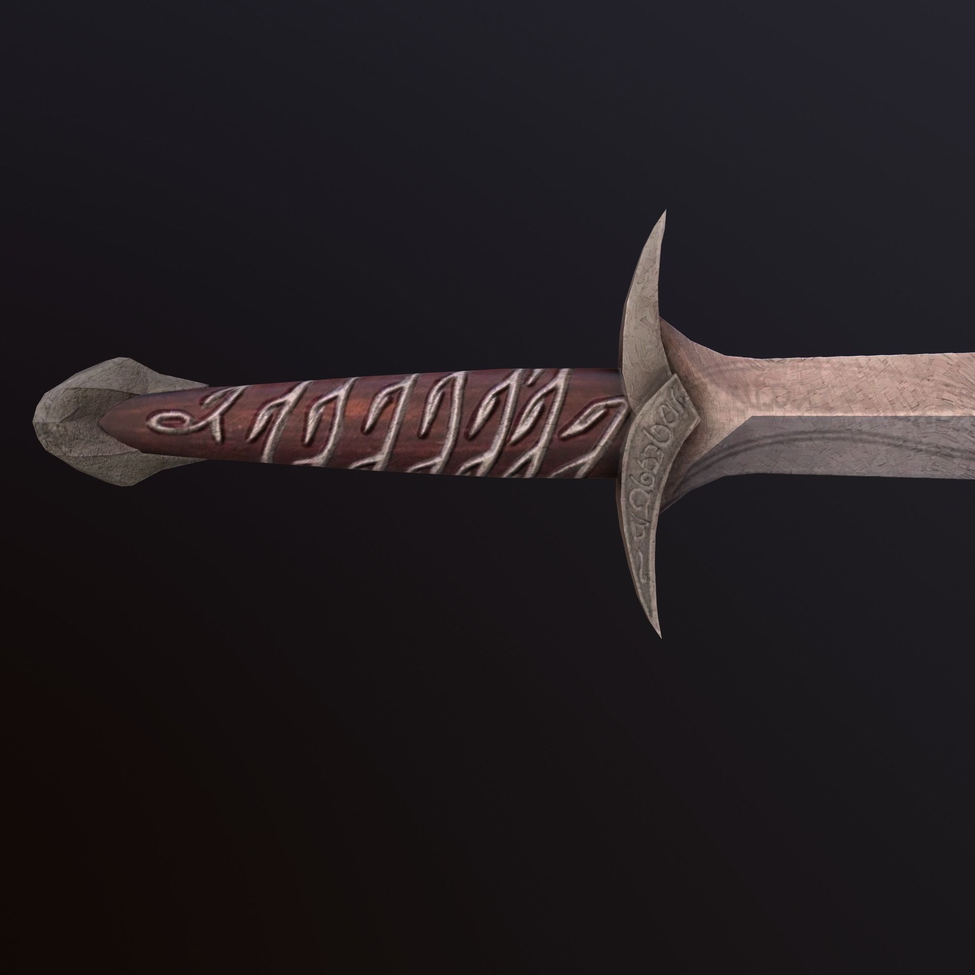 Sting Sword Low-poly 3D model_2