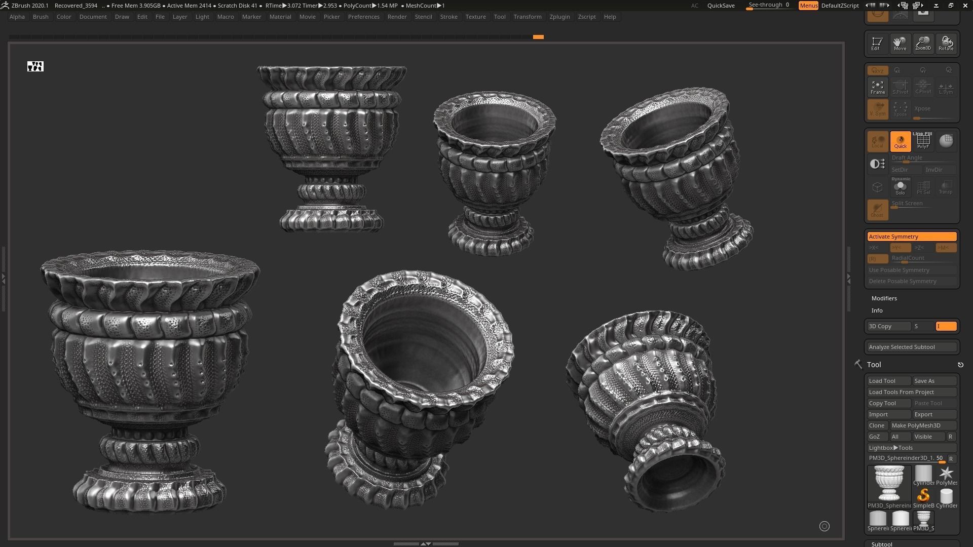 classic vase 3d print model 03 3D print model_1