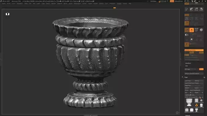 classic vase 3d print model 03