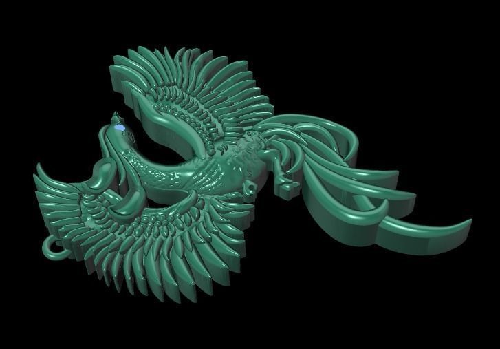 Phoenix Pendant 3D print model_18