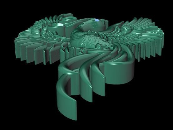 Phoenix Pendant 3D print model_4