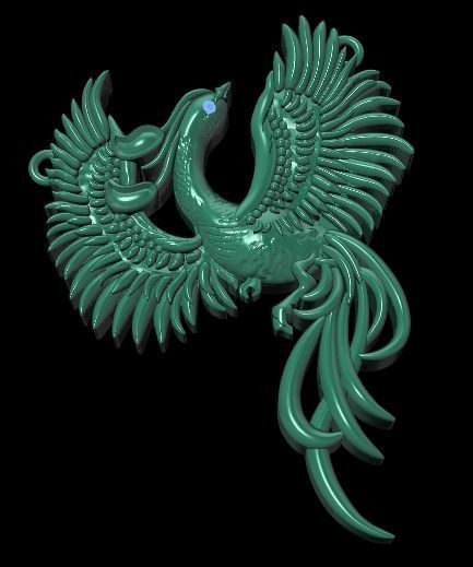 Phoenix Pendant 3D print model_15