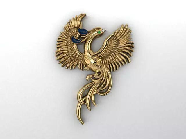 Phoenix Pendant 3D print model_0